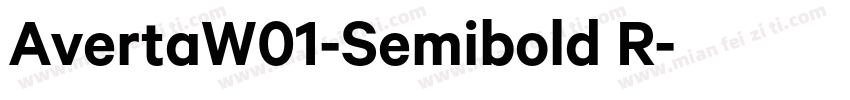 AvertaW01-Semibold R字体转换